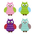 Cute owls Royalty Free Stock Photo