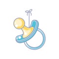 cute pacifier baby isolated icon Royalty Free Stock Photo