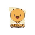 Cute pancake mascot character