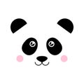 Cute panda bear face vector Royalty Free Stock Photo