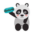 Cute panda bear with sweet candy Royalty Free Stock Photo