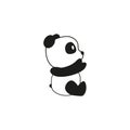 Cute panda bear. Vector illustration of cute baby pandas collection. Royalty Free Stock Photo