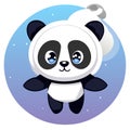 Cute panda cartoon character. Vector illustration isolated on white background. generative AI Royalty Free Stock Photo