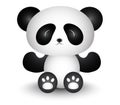 Cute Panda Cartoon Lift His Hand