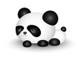 Cute Panda Cartoon Prone