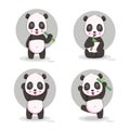 Cute panda cartoon vector illustration Royalty Free Stock Photo