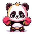 In a cute panda cartoon, the panda would have a round and chubby body