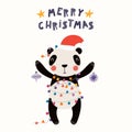 Cute panda Christmas card