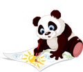 Cute panda drawing picture Royalty Free Stock Photo