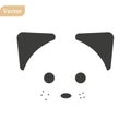 Cute panda face. Vector illustration bear . Logo design template. Animal Logotype concept icon . eps10 Royalty Free Stock Photo