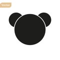 Cute panda face. Vector illustration bear . Logo design template. Animal Logotype concept icon . eps 10 Royalty Free Stock Photo