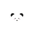 Cute panda face. Vector illustration panda bear . Logo design template. Animal Logotype concept icon Royalty Free Stock Photo