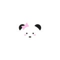 Cute panda face. Vector illustration panda bear . Logo design template. Animal Logotype concept icon Royalty Free Stock Photo