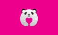 Cute panda hug love logo vector symbol icon design illustration Royalty Free Stock Photo