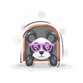 Cute panda mascot cartoon design vector