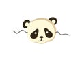 Cute panda. Mask on the face. Vector illustration.