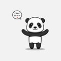 Cute panda offering free hug Royalty Free Stock Photo