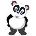 Cute panda standing of vector