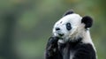 Cute Panda Thinking And Confused . Generative Ai Royalty Free Stock Photo