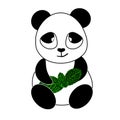 cute panda , on a white background, sticker Royalty Free Stock Photo