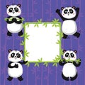 cute pandas and bamboo