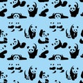 Cute pandas - silhouettes