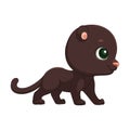 Cute panther cartoon vector illustration