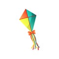 Cute paper red, yellow, green color sky kite Royalty Free Stock Photo