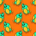 Cute parakeet chicks seamless pattern textile print. repeat pattern background design