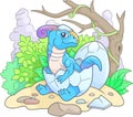 Cute parasaurolophus hatched from egg