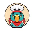 Cute Parrot in a chef costume Royalty Free Stock Photo