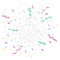 cute party popper confetti illustration . Vector illustration Royalty Free Stock Photo
