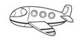 Cute passenger airliner doodle plane Royalty Free Stock Photo