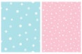 Cute Pastel Blue and Pink Memphis Style Abstract Print. Royalty Free Stock Photo