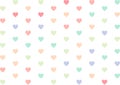 Candy color heart seamless pattern wallpaper with transparent background