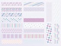 Cute Pastel Color Geometric Seamless Vector Patterns Royalty Free Stock Photo
