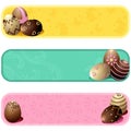 Cute pastel colored easter banners Royalty Free Stock Photo