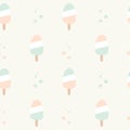 Cute pastel colors ice cream seamless pattern background illustration Royalty Free Stock Photo