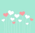 Pastel hearts Valentine`s Day card