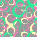 Cute pastel pattern. Seamless texture with rings