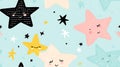 Cute Pastel Stars Seamless Pattern Background Royalty Free Stock Photo
