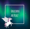 Cute Pastel Unicorn Text Template