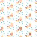 Cute pattern with Easter decoration eggs