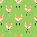 Cute pattern with foxes