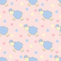 Cute pattern with sheep