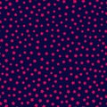 Cute pattern in small flower. Small pink flowers on dark blue background