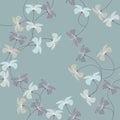 Cute pattern with stylish flowers