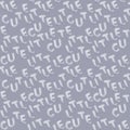 Cute Patterns, Alphabet Seamless Pattern, Gray Background