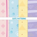 Cute patterns backgrounds