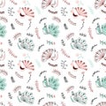 Cute peacocks seamless pattern Royalty Free Stock Photo